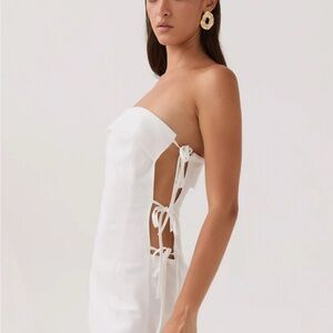 Peppermayo Aura Tie Tube Dress - White